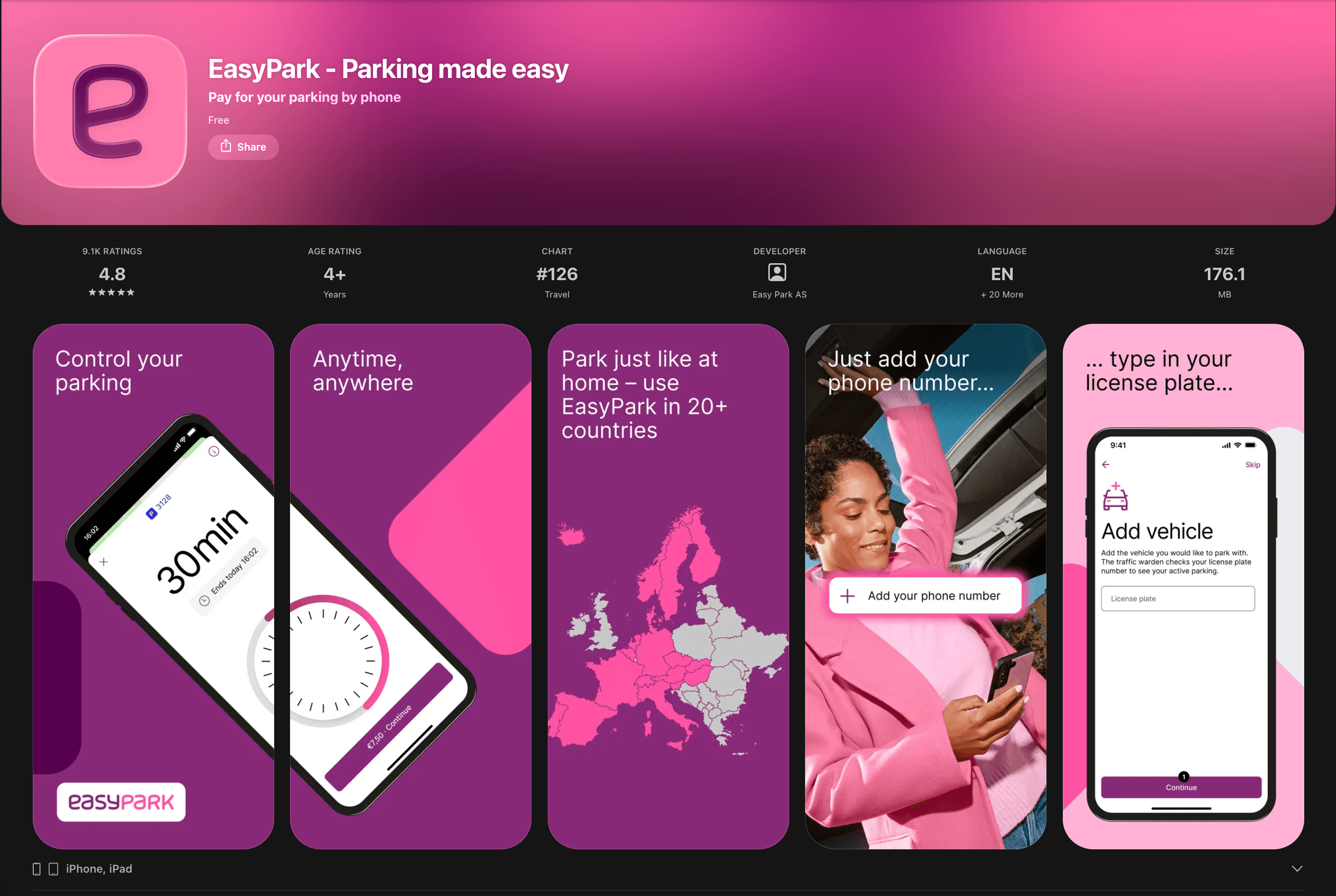 Arrive (EasyPark) screenshot 1